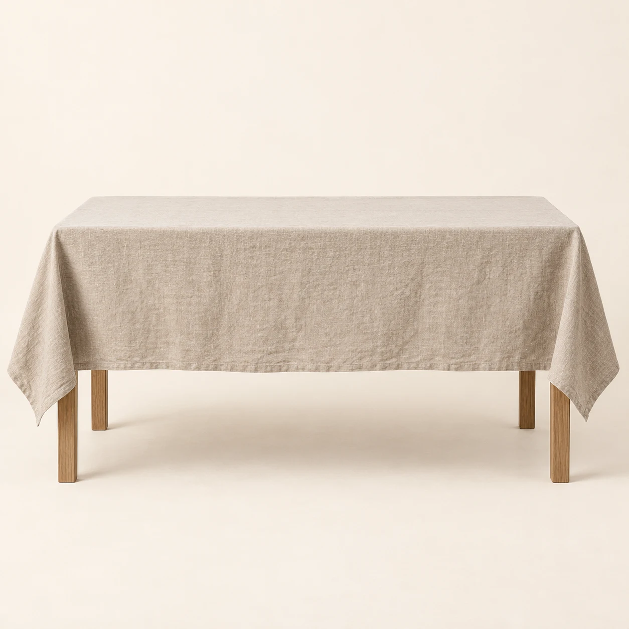 Natural linen tablecloth