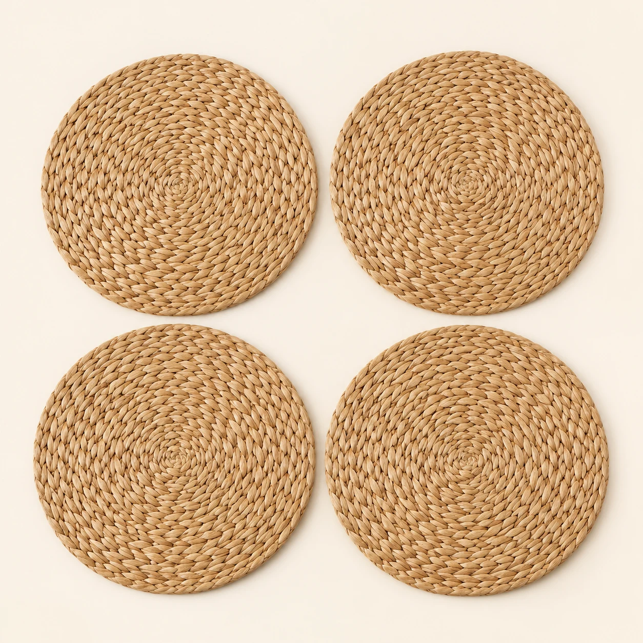Natural woven placemats
